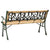 Garden Bench 122 cm Cast Iron and Solid Firwood