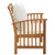 Garden Bench with Cushions 119 cm Solid Acacia Wood