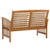Garden Bench with Cushions 119 cm Solid Acacia Wood