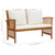 Garden Bench with Cushions 119 cm Solid Acacia Wood