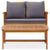 2 Piece Garden Lounge Set with Cushions Solid Acacia Wood