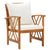 Garden Chairs with Cushions 2 pcs Solid Acacia Wood