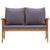 Garden Bench with Cushions 119 cm Solid Acacia Wood