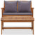 2 Piece Garden Lounge Set with Cushions Solid Acacia Wood