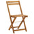 3 Piece Folding Bistro Set with Cushions Solid Acacia Wood