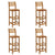 Bar Stools 4 pcs Solid Acacia Wood