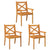 Outdoor Dining Chairs 3 pcs Solid Wood Acacia