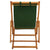 Folding Beach Chair Solid Eucalyptus Wood and Fabric Green