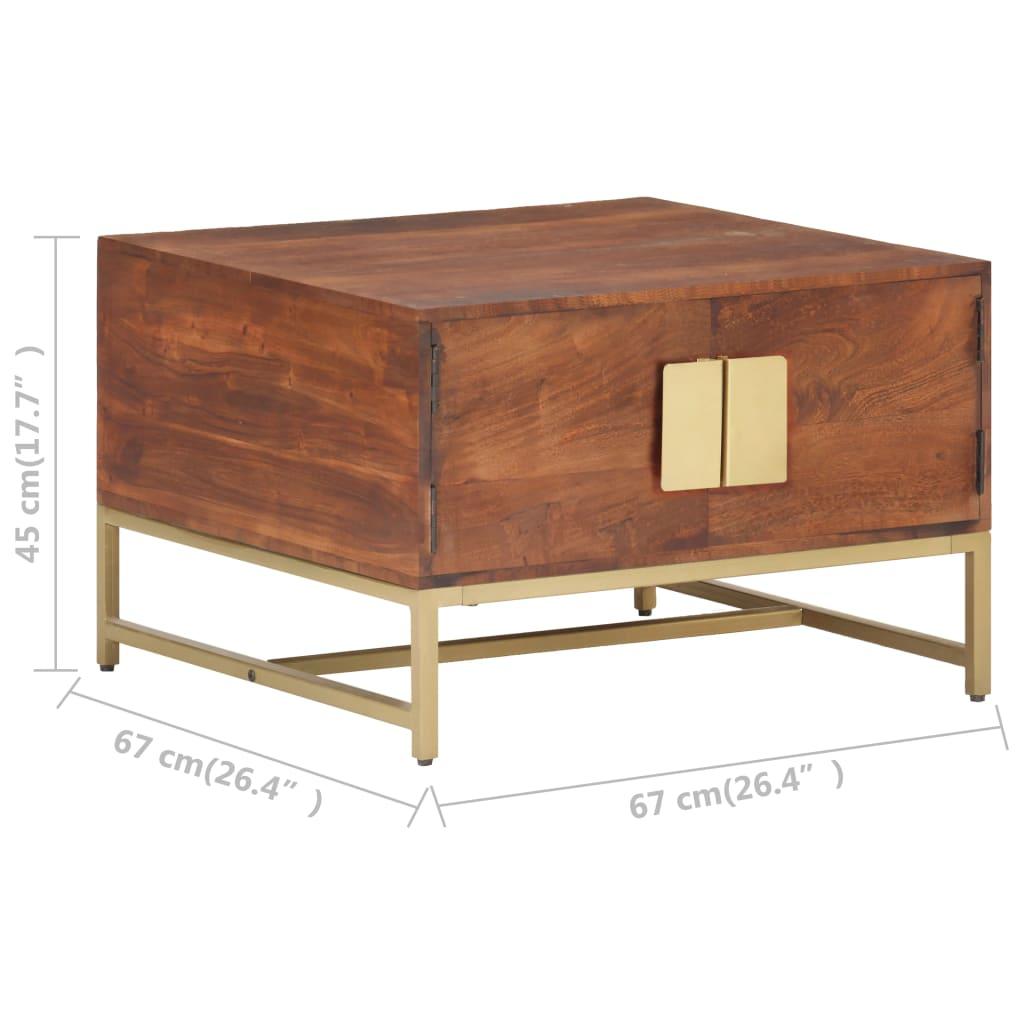 Coffee Table Honey Brown 67x67x45 cm Solid Acacia Wood