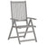Garden Reclining Chairs 3 pcs Grey Solid Wood Acacia