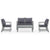 4 Piece Garden Lounge Set with Cushions Solid Acacia Wood