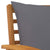 Garden Chairs 2 pcs with Dark Grey Cushion Solid Acacia Wood