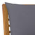 Sectional Middle Sofa with Dark Grey Cushion Solid Acacia Wood