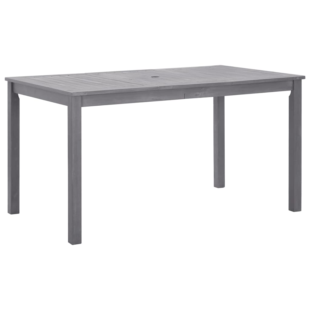Garden Table Grey Wash 140x80x74 cm Solid Acacia Wood