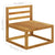 Sectional Middle Sofa & Cream White Cushion Solid Acacia Wood