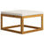 Footrest with Cream White Cushion Solid Acacia Wood