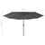 Outdoor Parasol with LED Lights and Metal Pole 400 cm Anthracite
