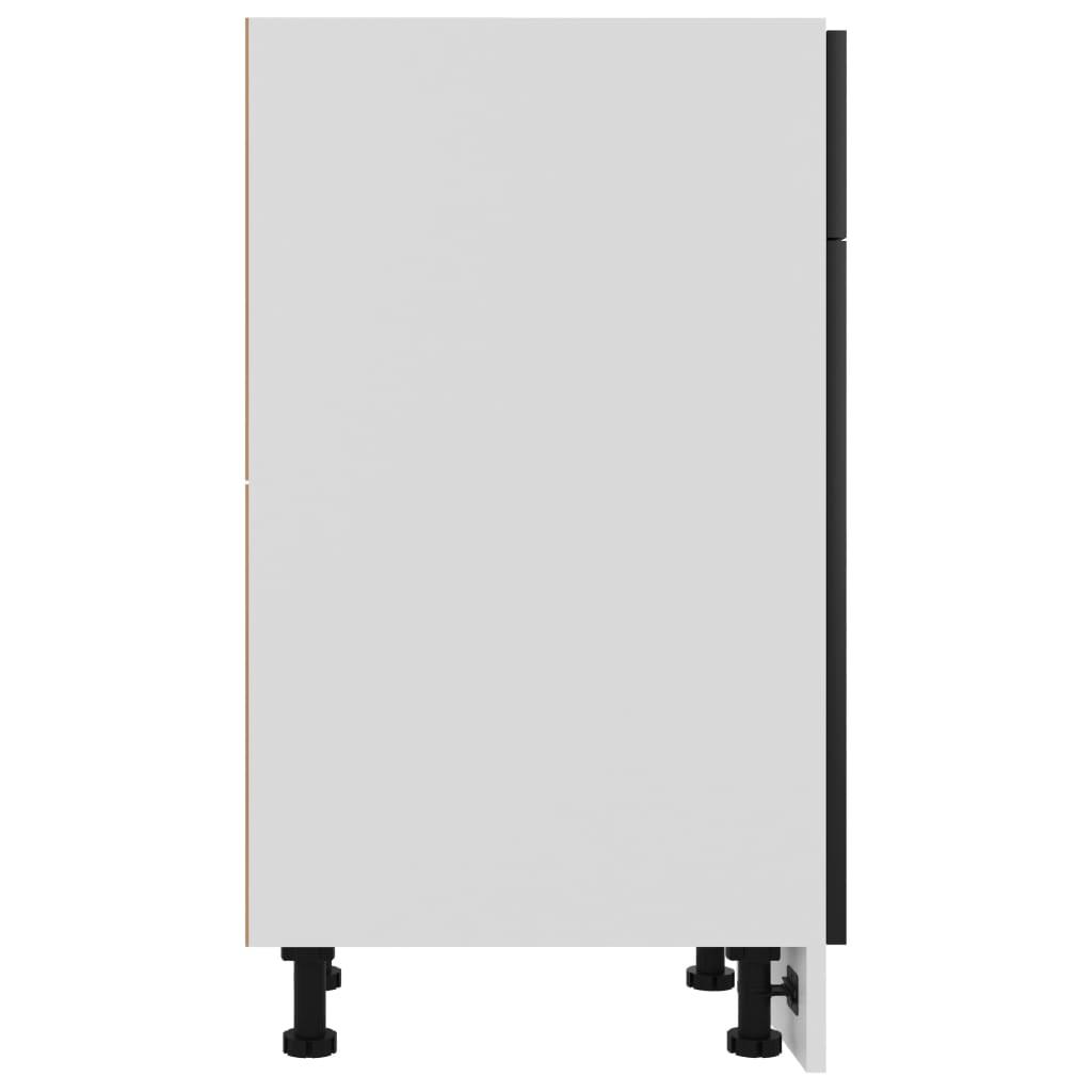 Drawer Bottom Cabinet Lyon Black 30x46x81.5 cm Engineered Wood