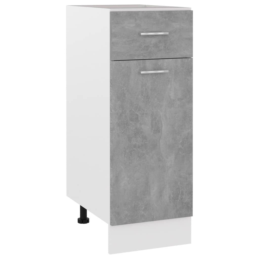 Drawer Bottom Cabinet Lyon Concrete Grey 30x46x81.5 cm Engineered Wood
