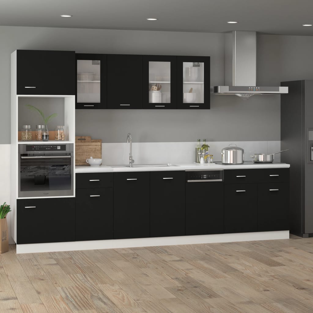 Drawer Bottom Cabinet Lyon Black 80x46x81.5 cm Engineered Wood