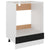 Oven Cabinet Lyon Black 60x46x81.5 cm Engineered Wood