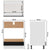 Oven Cabinet Lyon Black 60x46x81.5 cm Engineered Wood