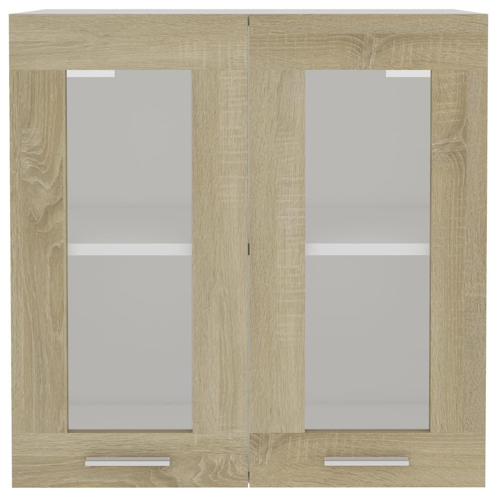 Hanging Glass Cabinet Lyon Sonoma Oak  60x31x60 cm Engineered Wood