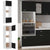 Microwave Cabinet Lyon Black 60x57x207 cm Engineered Wood