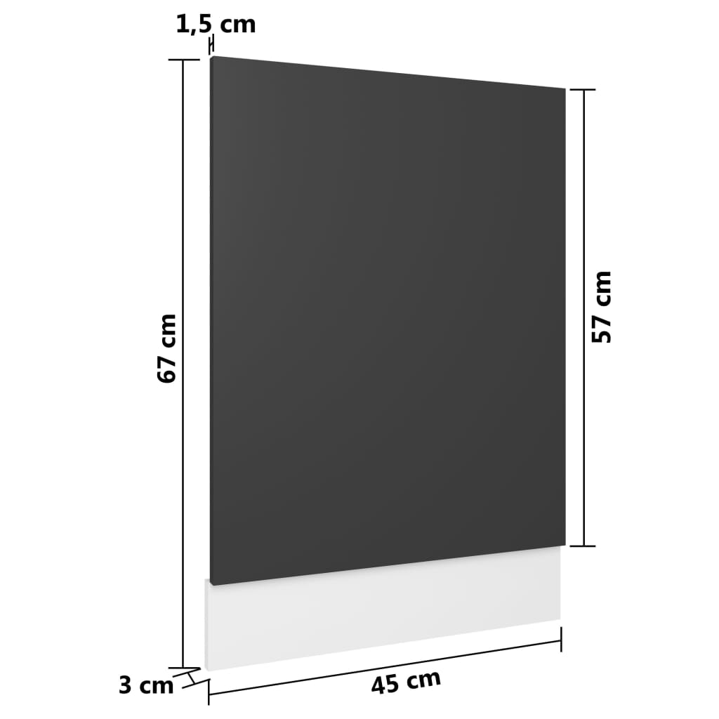 Dishwasher Panel Lyon Grey 45x3x67 cm Engineered Wood
