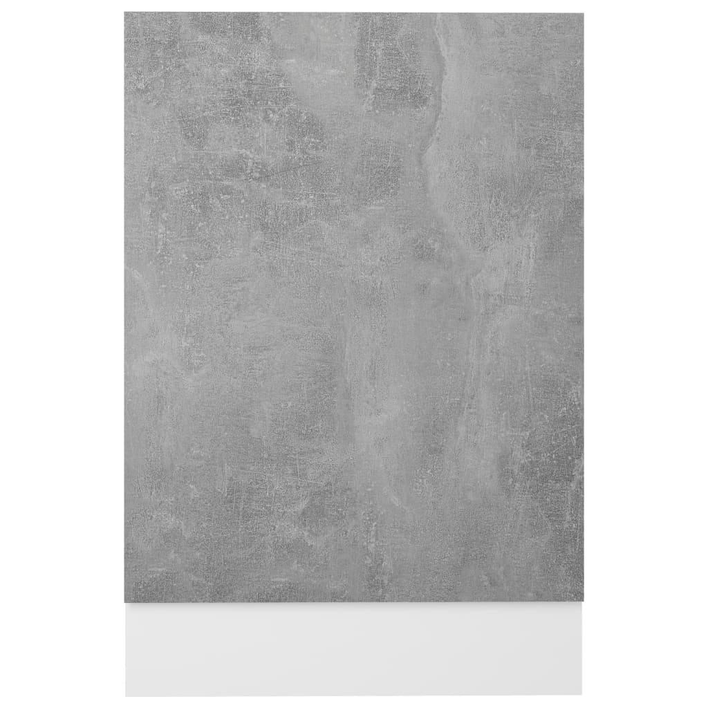 Dishwasher Panel Concrete Grey 45x3x67 cm Engineered Wood