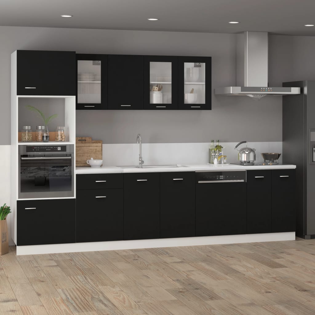 Dishwasher Panel Lyon Black 59.5x3x67 cm Engineered Wood