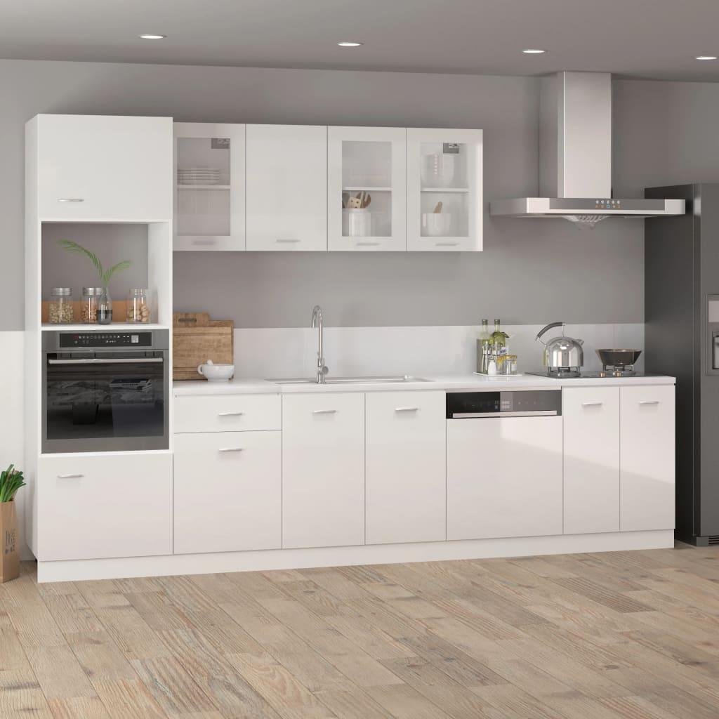 Dishwasher Panel Lyon High Gloss White 59.5x3x67 cm Engineered Wood