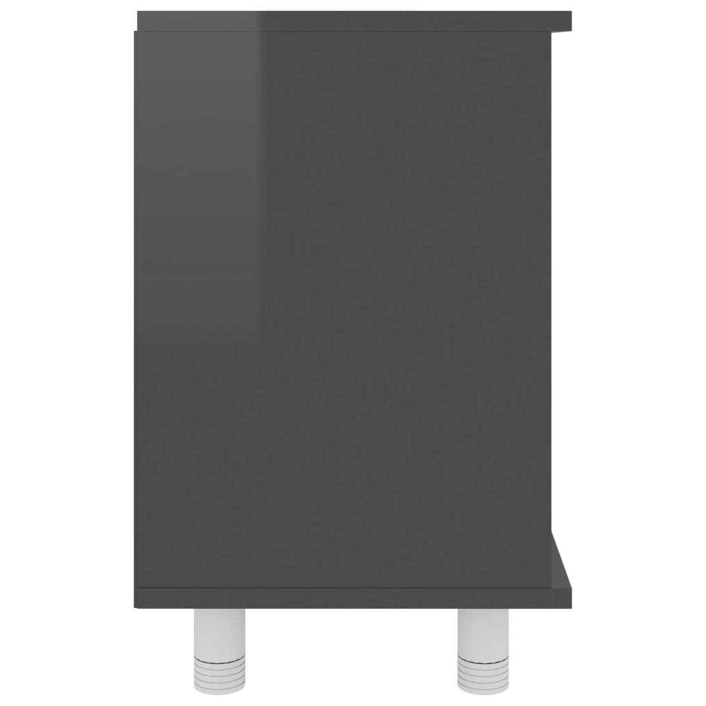 Bathroom Cabinet High Gloss Grey 60x32x53.5 cm Engineered Wood