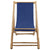 Deck Chair Bamboo and Canvas Navy Blue