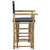 Folding Director's Chairs 2 pcs Dark Grey Bamboo and Fabric