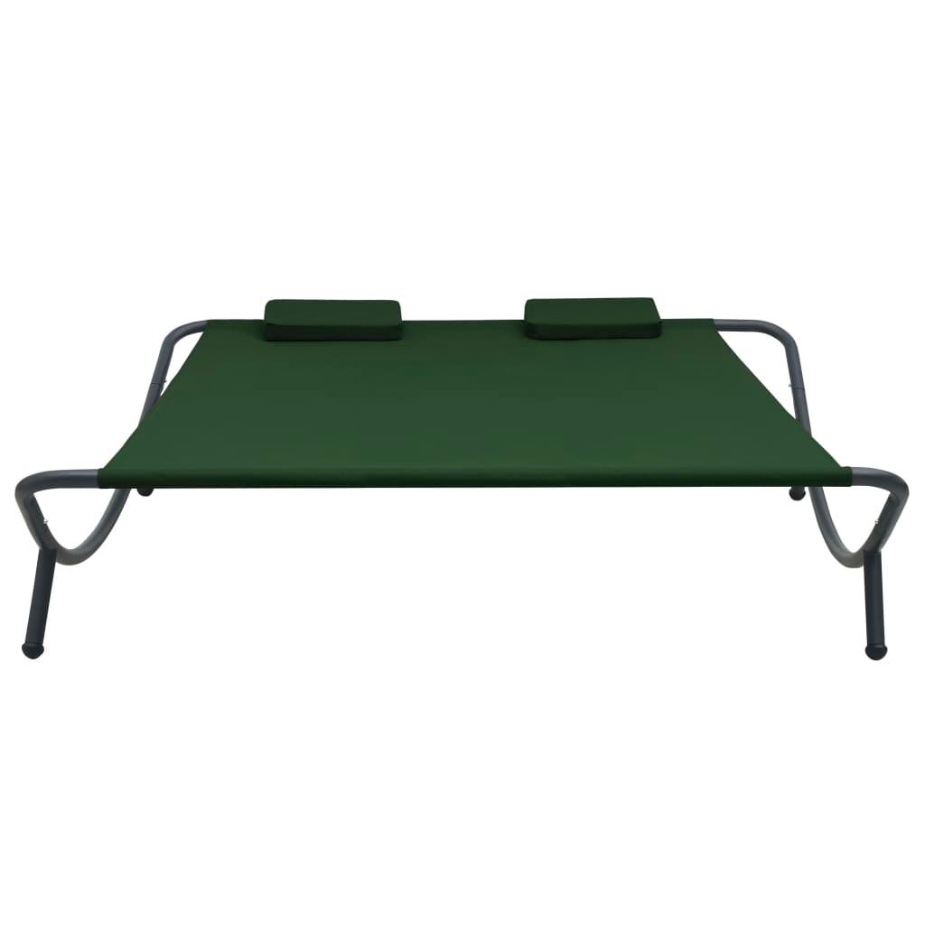 Outdoor Lounge Bed Fabric Green