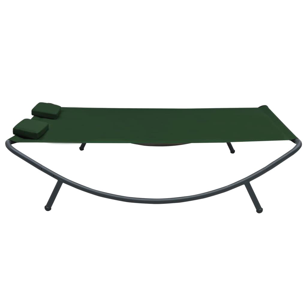 Outdoor Lounge Bed Fabric Green