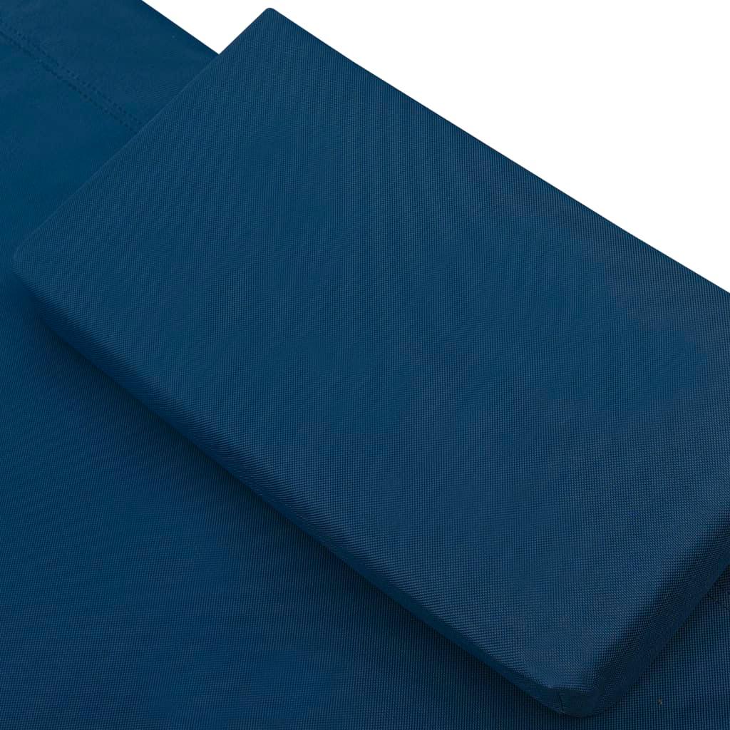 Outdoor Lounge Bed Fabric Blue