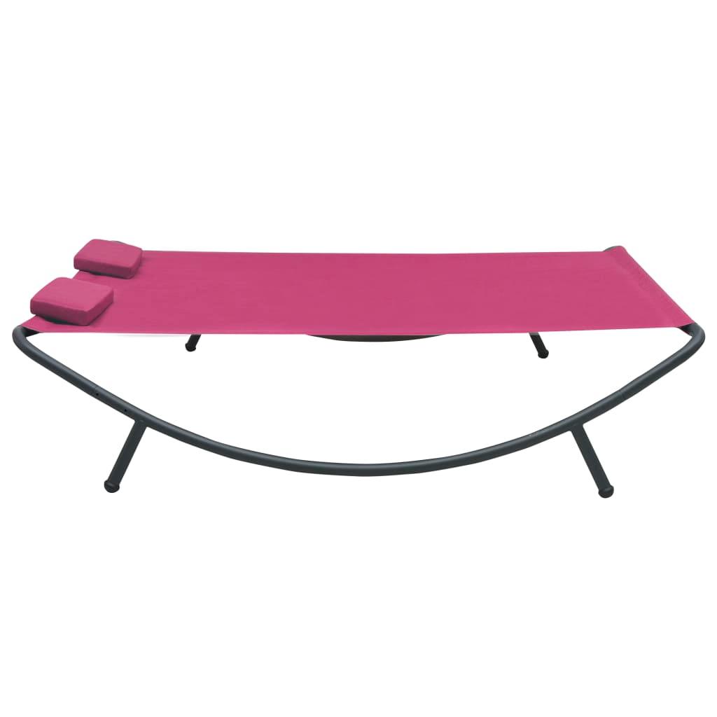 Outdoor Lounge Bed Fabric Pink