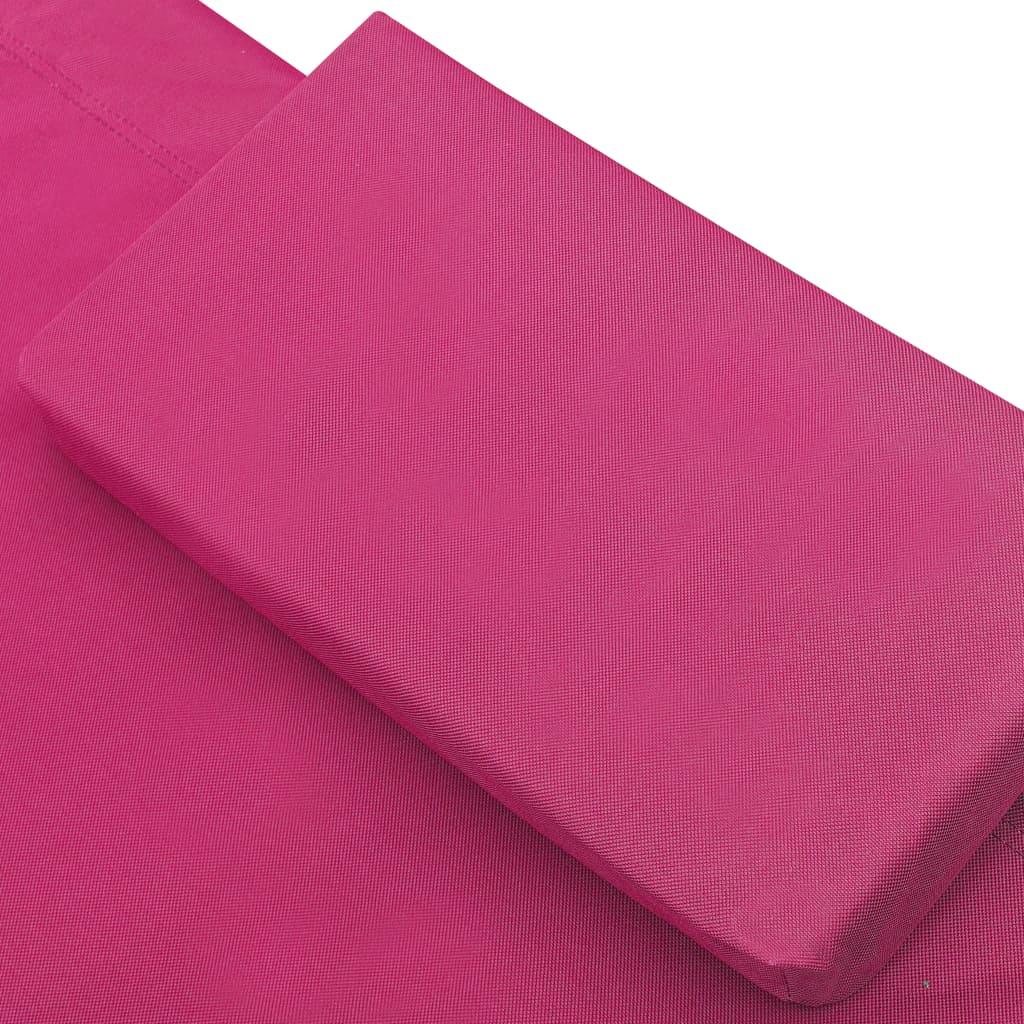 Outdoor Lounge Bed Fabric Pink
