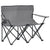2-Seater Foldable Camping Chair Steel and Fabric Grey