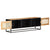 TV Cabinet 120x30x40 cm Rough Mango Wood and Natural Cane