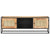 TV Cabinet 120x30x40 cm Rough Mango Wood and Natural Cane