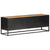 TV Cabinet 120x30x40 cm Rough Mango Wood and Natural Cane