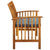 Garden Bench with Cushion 119 cm Solid Acacia Wood