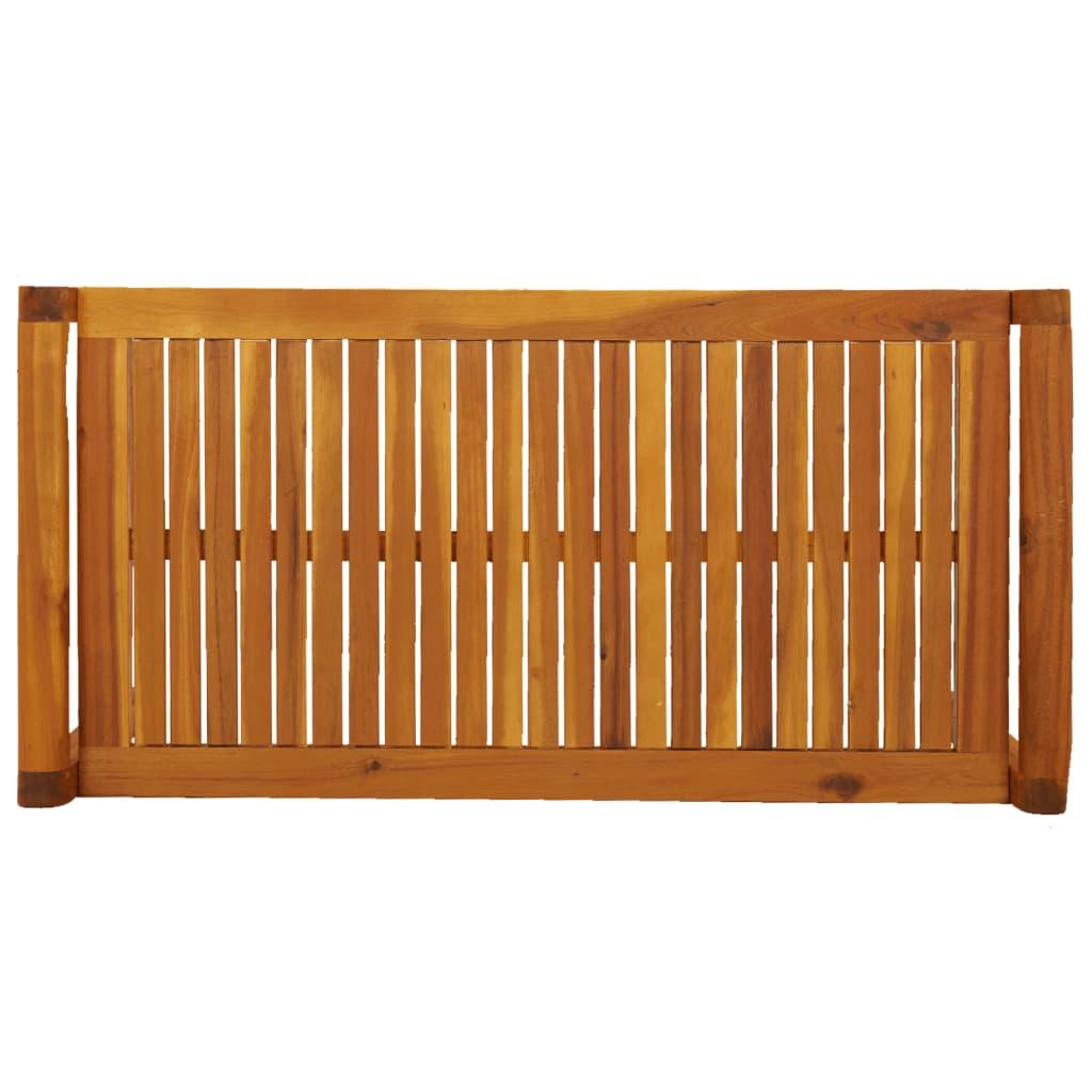 2 Piece Garden Lounge Set with Cream White Cushions Solid Wood