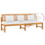 Day Bed with Cream Cushion 200x60x75 cm Solid Wood Acacia