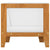 Sectional Corner Sofa & Cream White Cushions Solid Acacia Wood