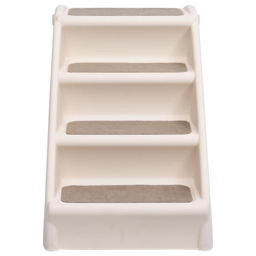 Folding Dog Stairs Cream 62x40x49.5 cm