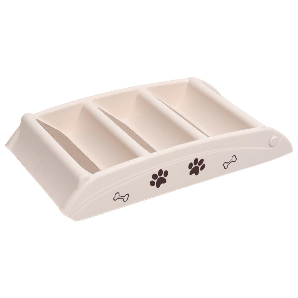 Folding Dog Stairs Cream 62x40x49.5 cm